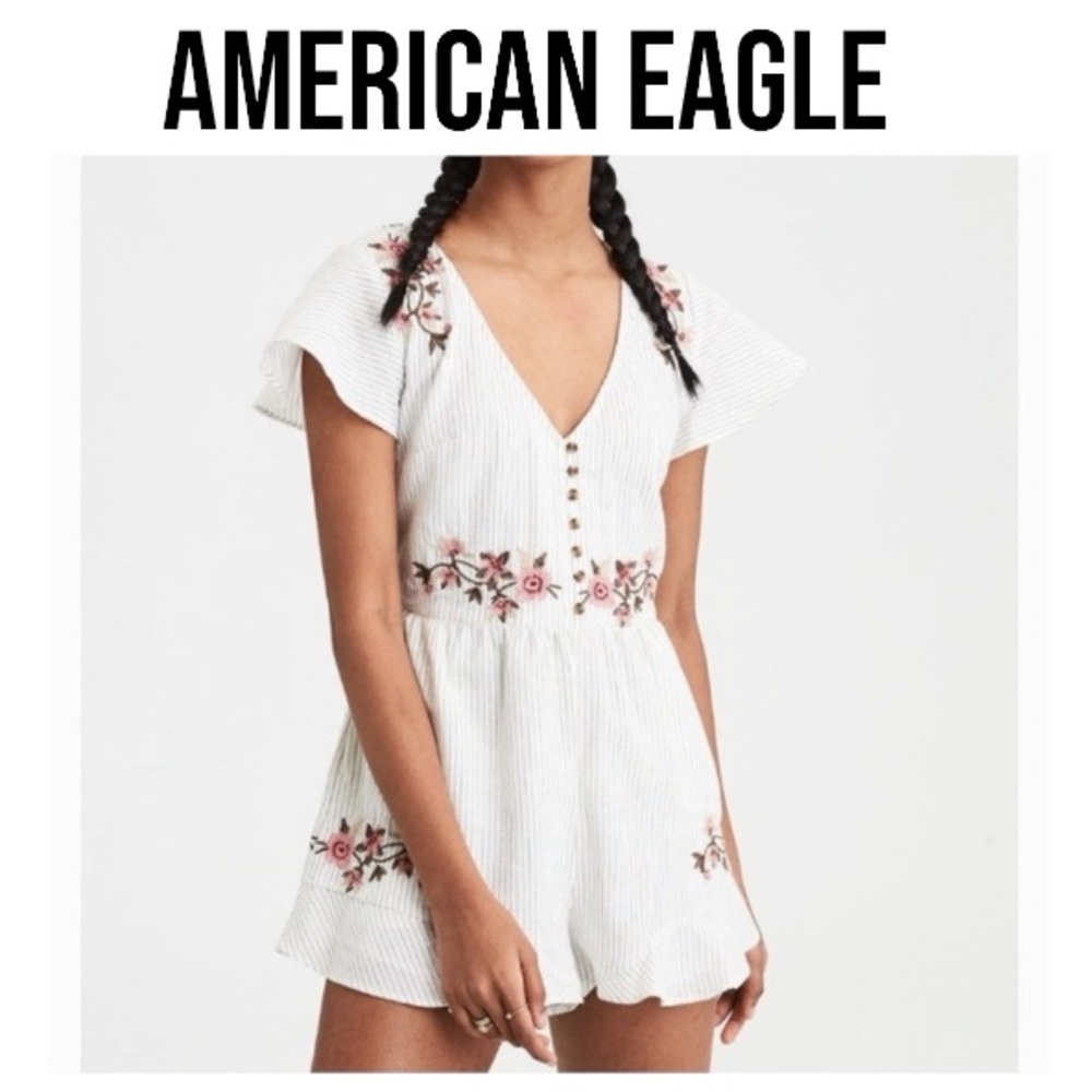 🔴4 for $25🔴 AMERICAN EAGLE Embroidered romper